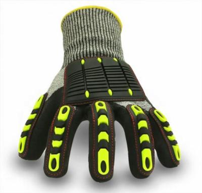 China Excellent Anti-Puncture And Anti-Cut Performance Household Mechanic TPR Impact Oil And Gas Resistant Protective Safety Work Gloves for sale