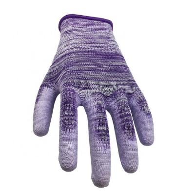 China Protection SANSHOU Industrial Safety 13G Polyester Coating PU Coated Garden Working Gloves for sale