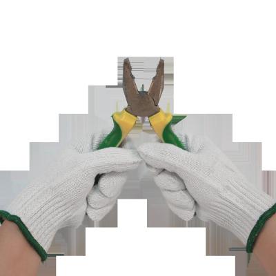 China Protect Hand SANSHOU Bieach White Cotton Knitted Hand Protection Work Safety Gloves for sale