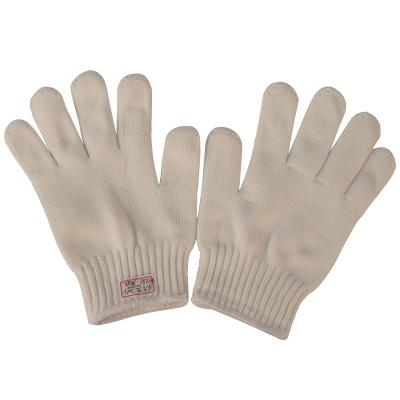 China Protect Hand Knitted Seamless Raw White Heat Resistant Factory Safety Working Gloves for sale