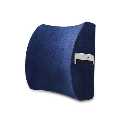 China Memory Cushion Slow Relinked Blue Memory Foam Lumbar Support Cushion For Home for sale