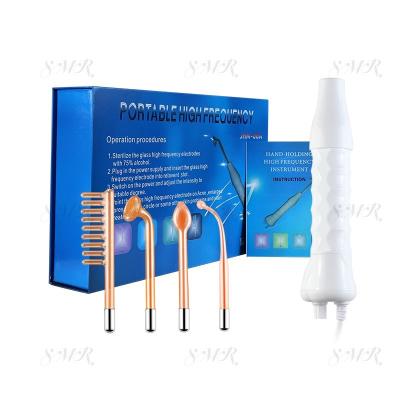 China Acne Treatment Portable Handheld 4 in 1 Facial Skin Neon Therapy High Frequency Argon Wand Light Therapy Machine for sale