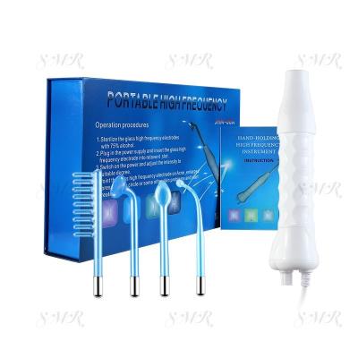 China Acne Treatment Factory Supply 4 in 1 High Frequency Facial Wand Ozone Acne Treatment Skin Therapy Wand Machine for sale