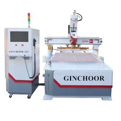 China 3 Axis ATC CNC Router Wood Working 1325 Woodworking CNC Router with Auto Tool Change for sale