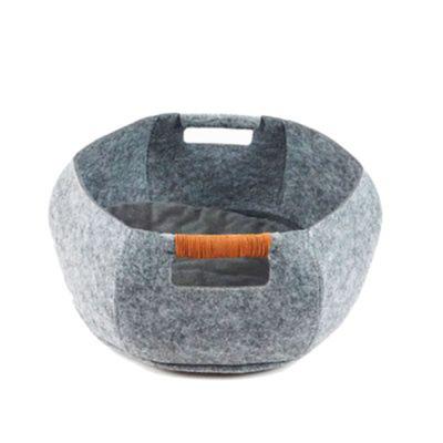 China Hand Wash Pet Supplies Private Label Cat Bed Cat Round Bed with Reinforced Handle Felt Pet Bed for sale