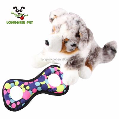 China Camouflage Color Viable Bone Shape Canvas Dog Toy With Squeaky Pet Toy Funny Interactive Dog Toy for sale