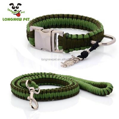 China Viable Cool Dog Leash And Collar Set Best Paracord Collar Accessories For Dog Collar With Charms for sale