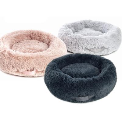 China Sustainable Bestselling Pet Bed Round Soft Plush Best Long Dog Bed Super Warm Luxury Dog Bed Pet for sale