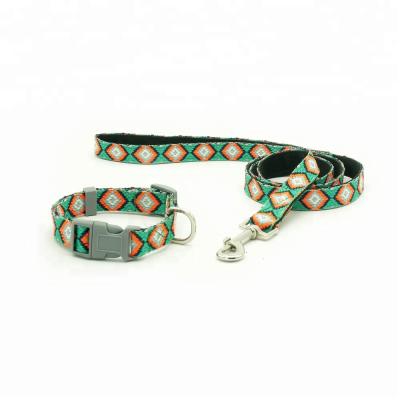 China Viable Embroidered Unique Puppy Collars And Leads Ethnic Style Designer Pet Accessories for sale