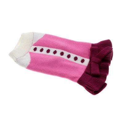 China Sustainable Pink Dog Sweater Cute Dog Winter Clothes Dog Sweater Dress for sale