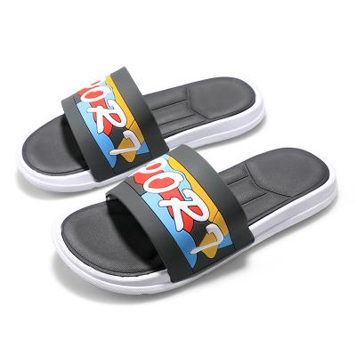 China Fashion Trend Summer Slippers Men Brand Logo Plus Size Cute Animal Home Slippers Casual Flat Sandals For Men for sale