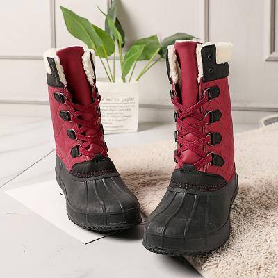 China 2021 Wholesale Women's Waterproof Warm Winter Shoes Cotton Fashion Plush Ankle Anti-slippery Unique Snow Boots for sale