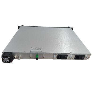 China FTTH THHB Catv Transmitter 1550nm Modulation External Fiber Optic Transmitter 2*10dbm 100km Fiber Optic Transmitter for sale