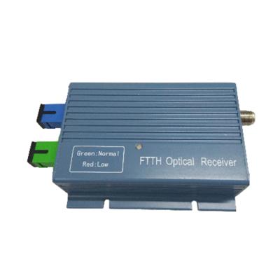 China Mini WDM AGC equipment fiber network 1000mhz telecom ftth optical catv node optic receiver with 2RF output for sale