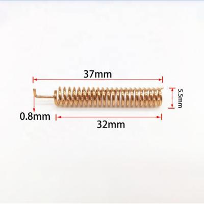 China Copper Brass High Gain Helical Set Top Box Antenna 2DBI 433.92Mhz Metal Phosphor Copper Carbon Steel Internal Spring Antenna 433Mhz for sale