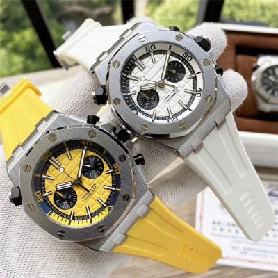 China Luxury c-date customized logo mecha automatic mechanical couple watch luxury automatic hip hop set for sale