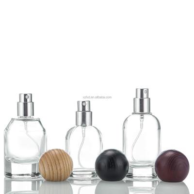 China 30ml Factory Outlet 30ml Factory High Qiality Flint Glass Pump Sprayer Partial Mount Perfume Bottle Super Grain Ball Log Ball Flint Glass Pump Sprayer for sale