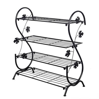 China Modern Metal Floor Shoe Rack Removable Wrought Iron Storage Removable Rectangular Multi-Layer Shoe Rack Removable Shoe Racks for sale