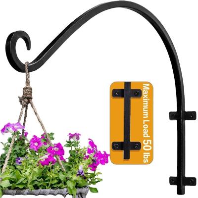 China Not Easy To Deform Driver 16 Inch Fixed Wall Mount Outdoor Decorative Hook Hanging Plant Bracket Bird Flower Basket Lantern Wind Chimes for sale