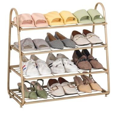 China Economic Detachable Single Multi-layer Household Shoe Rack Household Metal Shoe Storage Shoe Rack for sale