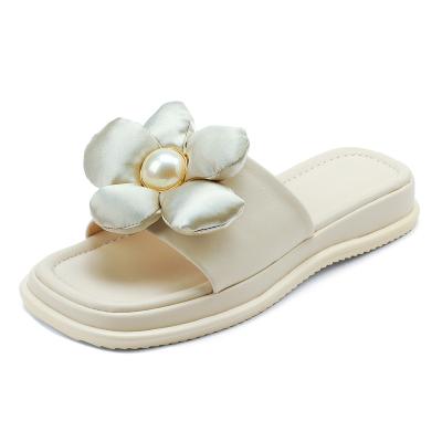 China Lady's Style Leisure Sandals Summer Trend Women's Sandals Home Shoes Beach Style Red White Flat Casual Sandals Wholesale Slippers for sale