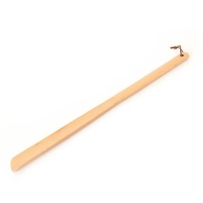 China Premium Natural Wooden Shoe Horn Care Homehold Beech Shoe Lazy Aid for sale