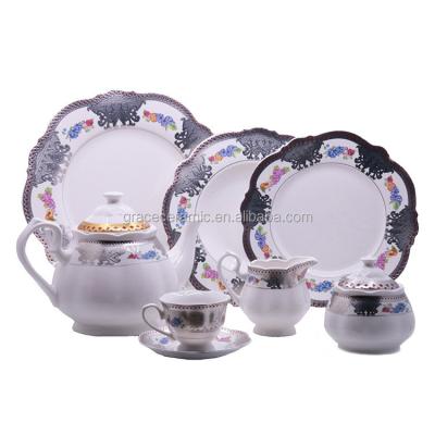 China Viable Wholesale Porcelain Coffee and Ceramic Tea Cup Set Arabic Tea Set for sale