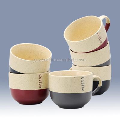 China 6 Pieces Viable Cheap Wholesale Custom Ceramic Smooth Stoneware Coffee Mug Luxury Coffee Mugs for sale