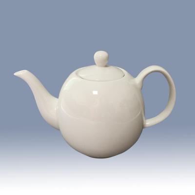 China Sustainable Factory Cheap Custom Design White Logo Fine Bone China Porcelain Restaurant Teapots for sale