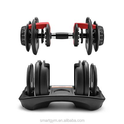 China Home Use Fitness Adjustable Dumbbells 5-52 Pounds Weight Home Dumbbell Fitness for sale