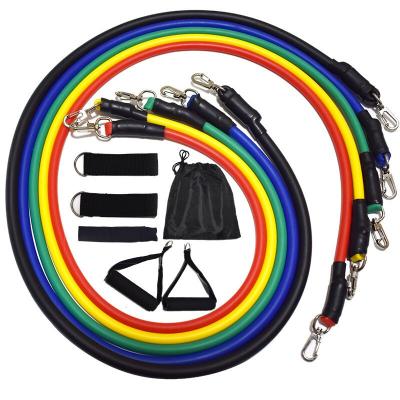 China Cheapest Eco Friendly 11 Band Eco Friendly Set Pull Up Resistance Bands Bulk Rope With Bag for sale