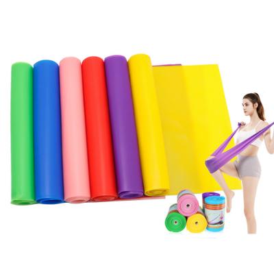 China YOGA 150CM Long Flat Wide Yoga Gym Pull Up Belt Belt Stretch Resistance Bands Rubber Bands For Exercise for sale