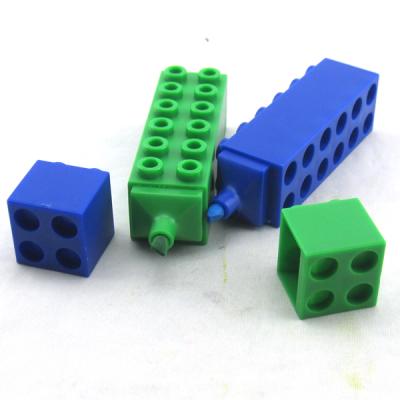 China Mini Plastic Building Block Shape Highlighter Bar Marker Pen for sale