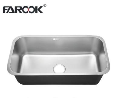 China With Faucet Install Ceramic Single Bowl Kitchen Sink for sale