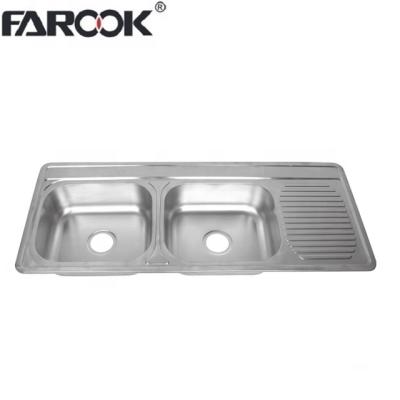 China With faucet stainless steel kitchen sink for sale