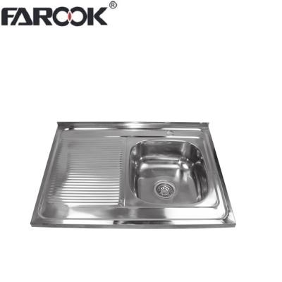 China Without Faucet Rayon Stainless Steel SS Kitchen Sink With Tray JZ-275 for sale