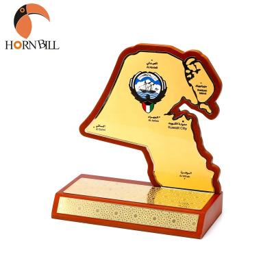 China Promotional Cheap Professional Custom Clock Metal Souvenir Decorative Trophy Cup for sale