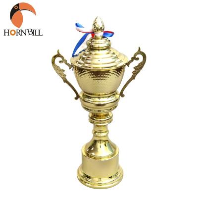 China Promotional Wholesale Custom Your Own Star Gold Plated Metal Awards Trophy For Souvenir for sale