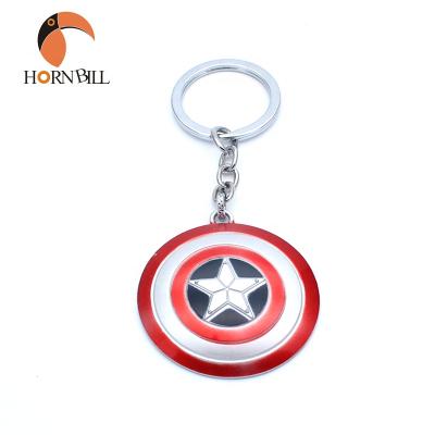 China Promotional Metal Boat Metal SUV Truck Captain America Shield Car Captain America Shield Gift Pendant Key Chain/Key Chain for sale