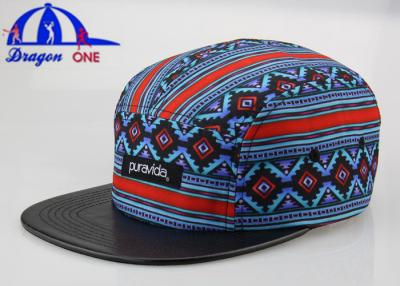 China Colorful Polyester 5 Panel Camp Cap and Hats with Nice Sublimation Printing for sale