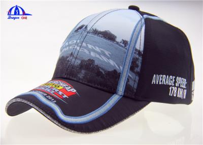 China 100% Polyester Sublimation Logo Racing Baseball Caps , Cool Baseball Hats for sale