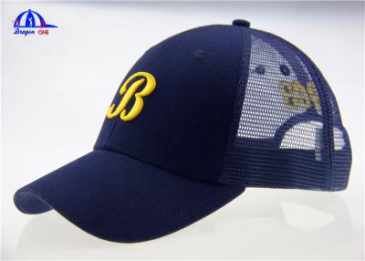 China Printed Navy Men Cool Mesh Trucker Caps Personalized Baseball Caps for Summer for sale