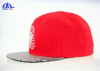 China Red Fashion Ladies Snapback Baseball Caps with 98% Cotton 2% Spandex for sale