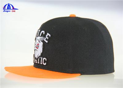 China Flat Embroidery Logo Snapback Baseball Hats and Caps with 15% Wool 85% Acrylic for sale