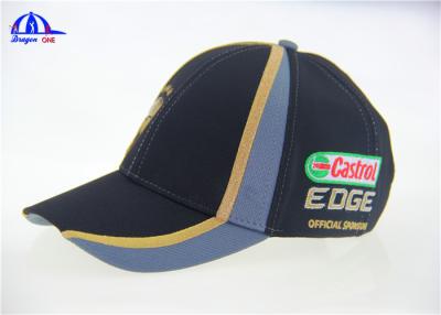 China Multi-Panel 100% Polyester Embroidered Baseball Caps , Custom Fitted Baseball Cap for sale