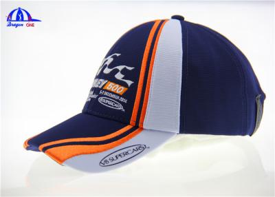 China 100% Polyester Woven Ottoman Racing Baseball Caps With Embroideries On Multi Panel for sale