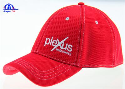 China Red Flat Embroidery Fitted Embroidered Baseball Caps Breathable and Comfortable for sale