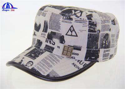 China Cotton Canvas Cool Baseball Caps / Military Hats With Camo Printing Logo for sale