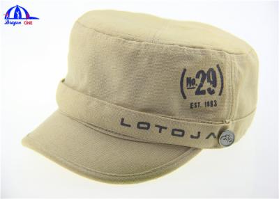 China Military Design Flat Customized Baseball Caps and Hats Printing with Metal Button for sale