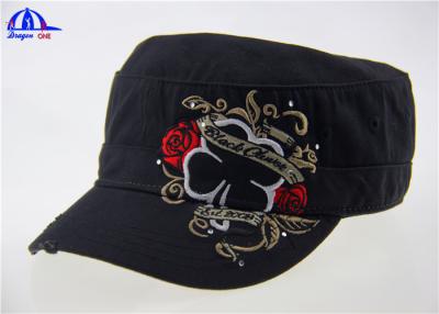 China 100% Cotton Woven Military Baseball Caps for sale